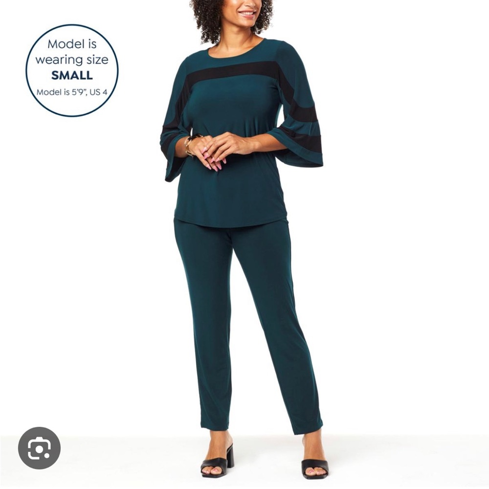 Nina Leonard Miracle Matte Jersey Top & Pant Set
